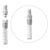 Переходник с пружиной со спирального или прямого шланга Intertool PT-1837 8х12мм на ответную часть