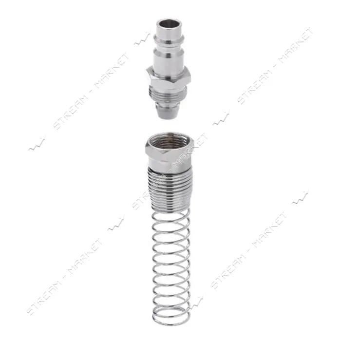 Переходник с пружиной со спирального или прямого шланга Intertool PT-1837 8х12мм на ответную часть