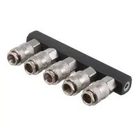 Разветвитель воздуха Intertool PT-1857 1/4" на 5 выходов прямой с быстроразъемными соединениями 1