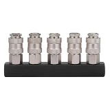 Разветвитель воздуха Intertool PT-1857 1/4" на 5 выходов прямой с быстроразъемными соединениями 1   