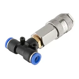 Тройник на шланг Intertool PT-1868 8мм и быстроразъемное соединение к набору для продува кабины груз