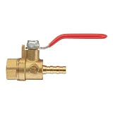 Кран шаровый воздушный Intertool PT-1885 латунь внутренняя резьба 1/4" на шланг 6мм STORM           