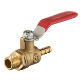 Кран шаровый воздушный Intertool PT-1886 латунь наружная резьба 1/4" на шланг 6мм STORM