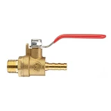 Кран шаровый воздушный Intertool PT-1886 латунь наружная резьба 1/4" на шланг 6мм STORM