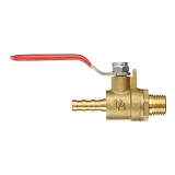Кран шаровый воздушный Intertool PT-1886 латунь наружная резьба 1/4" на шланг 6мм STORM