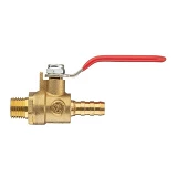 Кран шаровый воздушный Intertool PT-1888 латунь наружная резьба 1/4" на шланг 8мм Storm