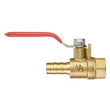 Кран шаровый воздушный Intertool PT-1889 латунь внутренняя резьба 1/4" на шланг 10мм STORM