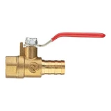 Кран шаровый воздушный Intertool PT-1891 латунь внутренняя резьба 1/4" на шланг 12мм STORM