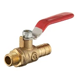 Кран шаровый воздушный Intertool PT-1892 латунь наружная резьба 1/4" на шланг 12мм STORM