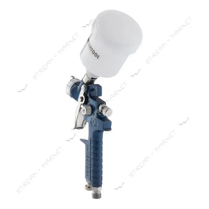 Краскопульт пневматический Intertool PT-0121 HVLP MINI форсунка 1.0мм верхний пластиковый