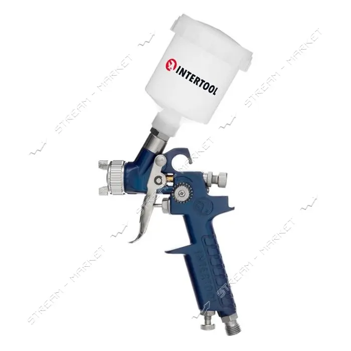 Краскопульт пневматический Intertool PT-0122 HVLP MINI форсунка 1.2мм верхний пластиковый           
