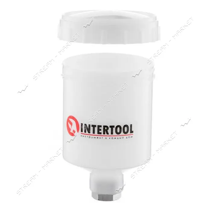 Бачок пластиковый для HVLP мини Intertool PT-1900 с внутренней резьбой M14x1 125мл                  