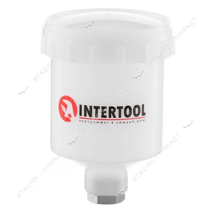 Бачок пластиковый для HVLP мини Intertool PT-1900 с внутренней резьбой M14x1 125мл                  
