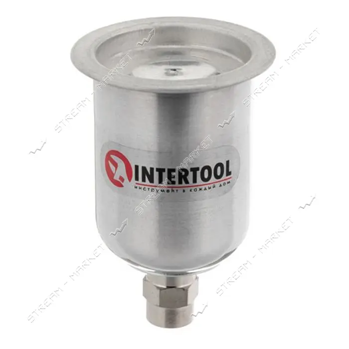 Бачок металлический для HVLP мини Intertool PT-1903 с внутренней резьбой M14x1 125мл