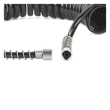 Шланг для аэрографа спиральный Intertool PT-1750 полиуретан 6x4мм 3м 1/8"-1/8" с переходником       