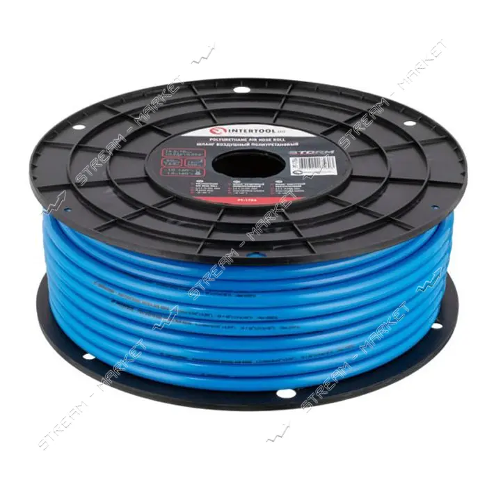 Шланг прямой полиуретановый Intertool PT-1756 6.5x10мм 50м пластиковая бобина Storm