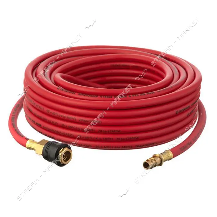 Шланг гибридный профессиональный Intertool PT-1762 20 атм 6x11мм 20м с латун.быстр. соед.Storm