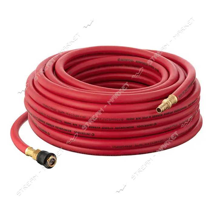 Шланг гибридный проф Intertool PT-1772 20атм 8x15мм 20м с латун быстроразъемным соединением storm   