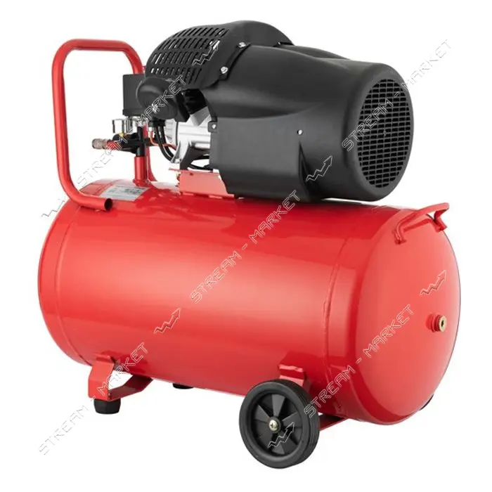 Компрессор Intertool PT-0005 100л 2.23кВт 220В 8атм 354 л/мин 2 цилиндра
