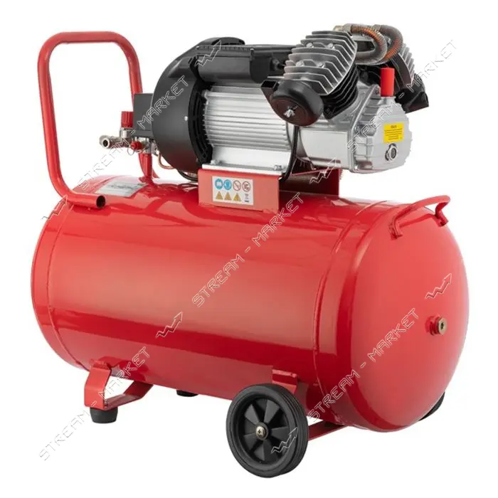 Компрессор Intertool PT-0008 100л 3кВт 220В 8атм 420 л/мин 2 цилиндра                               