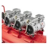 Компрессор Intertool PT-0024 100л 3х0.75кВт 220В 8атм 415 л/мин малошумный безмасляный 6 цилиндр    