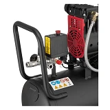 Компрессор Intertool PT-0026 24л 1.1кВт 220В 8атм 160л/мин 1400об/мин малошумный безмасляный        