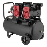 Компрессор Intertool PT-0027 50л 2x1.1кВт 220В 8атм 320л/мин 1400об/мин малошумный безмасл.         