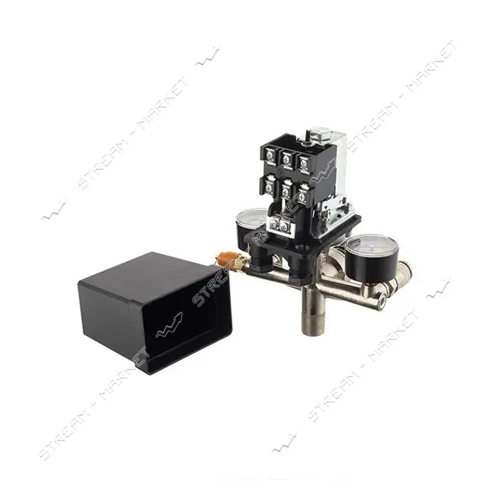 Прессостат Intertool PT-9097 380В блок автоматики компрессора 10 bar в сборе прессостат редуктор