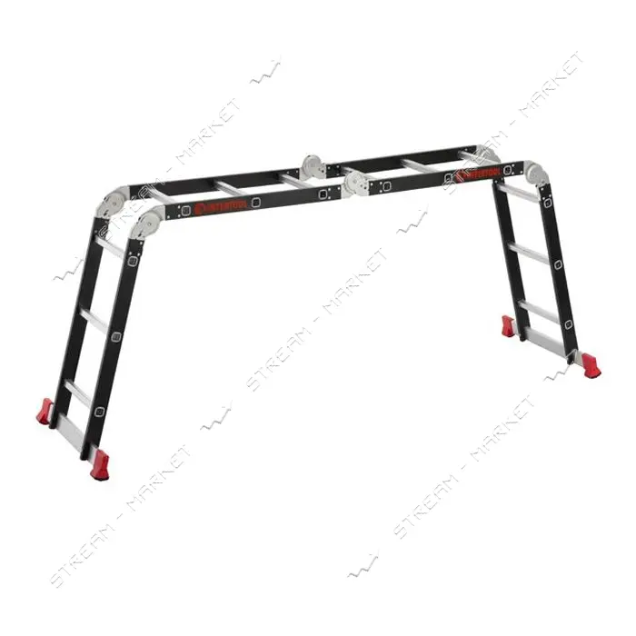 Лестница мультифункциональная трансформер Intertool LT-0023 4х3ступени стальной профиль 3380мм