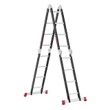 Лестница мультифункциональная трансформер Intertool LT-0024 4х4ступен стальной профиль 4450мм       