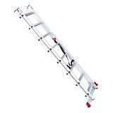 Лестница алюминиевая Intertool LT-0208 2-х секционная универсальная раскладная 2x8 ступенек 3.69м