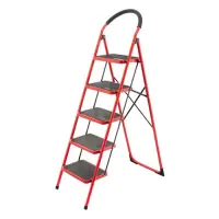 Стремянка 5 ступеней Intertool LT-0039 380x260мм высота 1617мм до верхней ступени 1215мм            