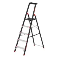 Стремянка Intertool LT-0055 5 ступеней лоток для инвентаря высота верхней ступени 1064мм            