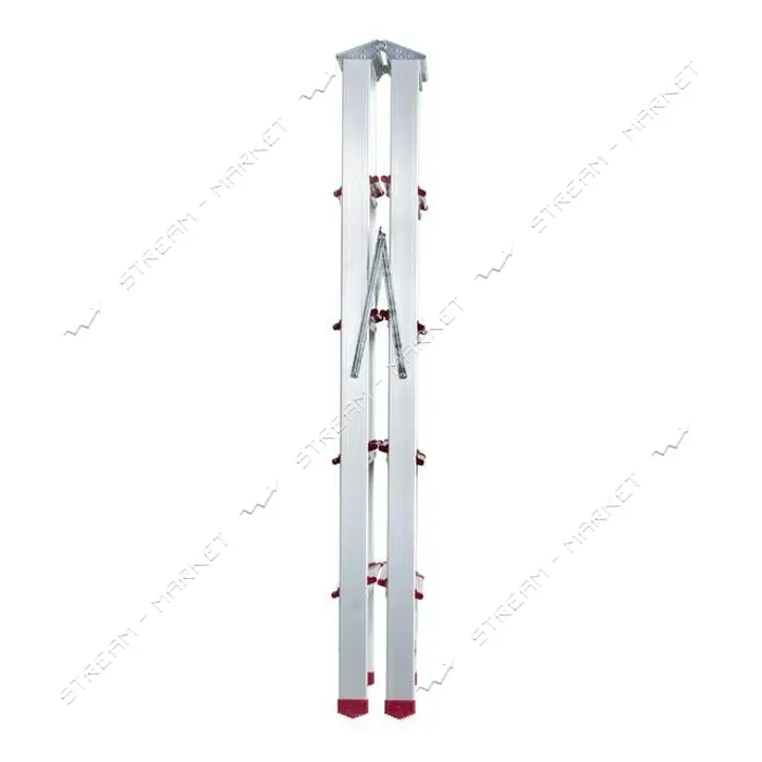 Стремянка алюминиевая двусторонняя Intertool LT-1105 5 ступеней высота 1100мм                       