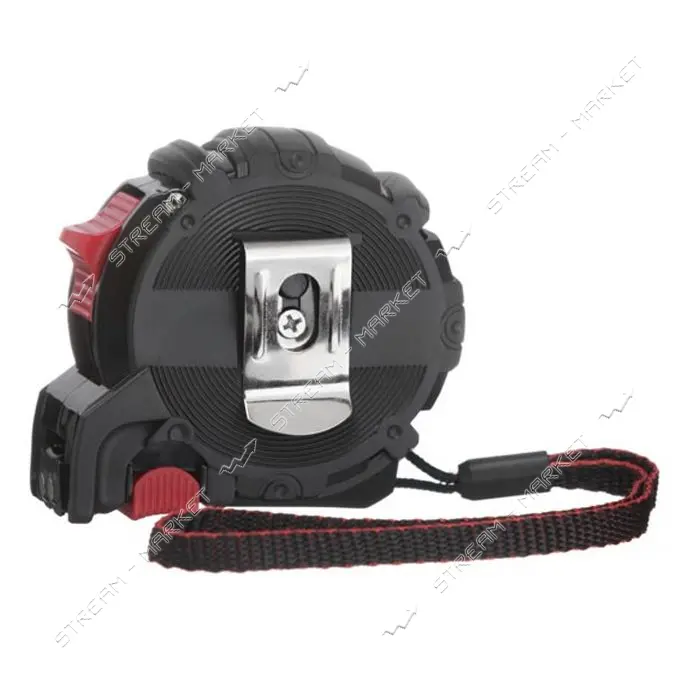 Рулетка Intertool MT-0823 с метал.полотном покрытым нейлоном и магнитами на зацепе 3м х 16мм Storm
