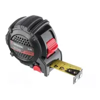 Рулетка Intertool MT-0826 с метал.полотном покрытым нейлоном и магнитами на зацепе 5м х 25мм Storm  