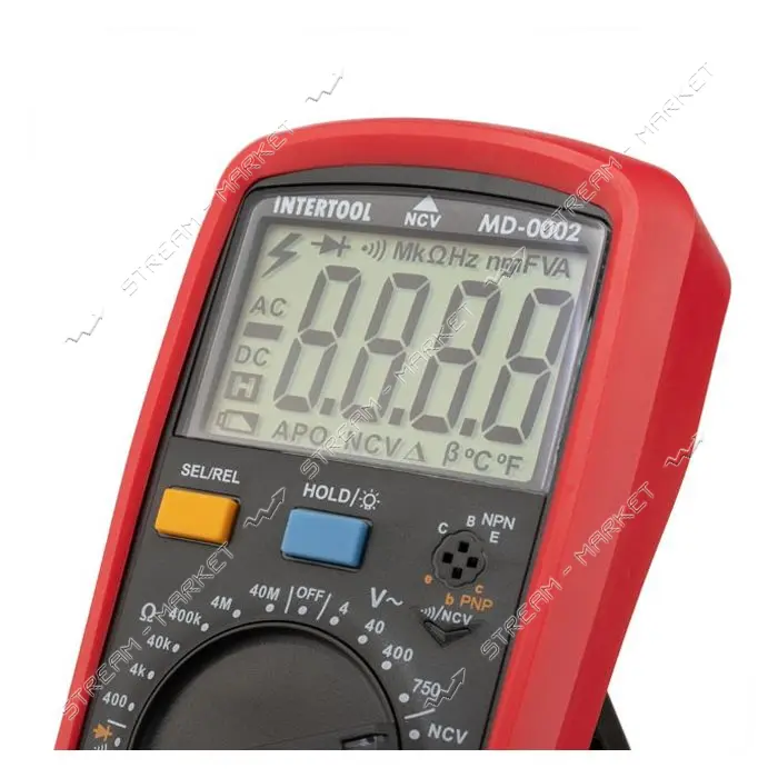 Мультиметр цифровой Intertool MD-0002 CAT III-600В/CAT II-1000В                                     