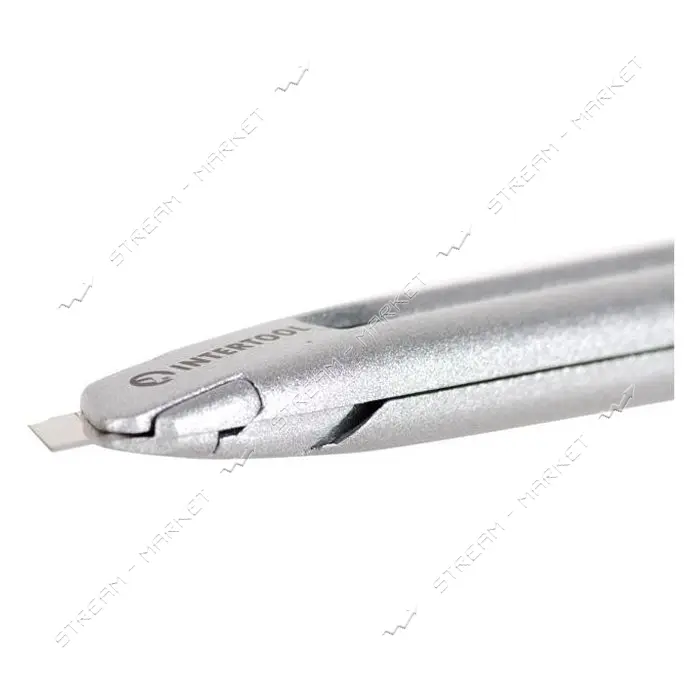 Нож сегментный Intertool HT-0509 9мм металлический усиленный винтовая фиксация