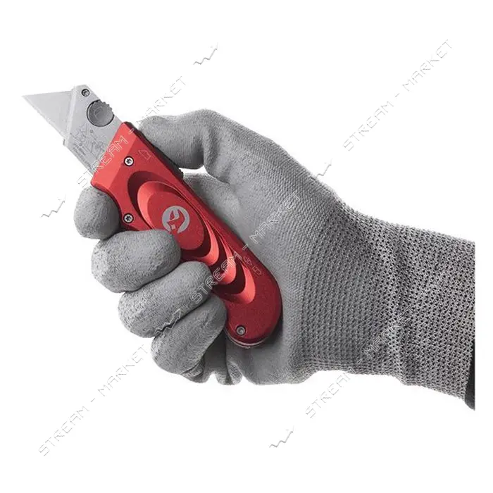 Нож трапецевидный Intertool HT-0515 60x19мм с выдвижным лезвием металлический корпус                