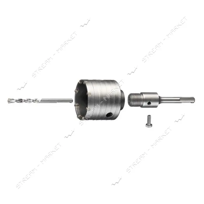 Сверло корончатое по бетону Intertool SD-7068 68мм плюс переходник SDS Plus 100мм