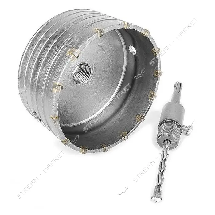 Сверло корончатое по бетону Intertool SD-7120 120мм плюс переходник SDS-plus 100мм