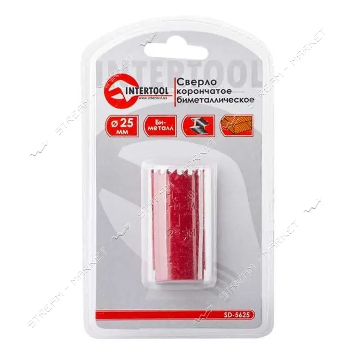 Сверло корончатое биметаллическое Intertool SD-5625 25мм