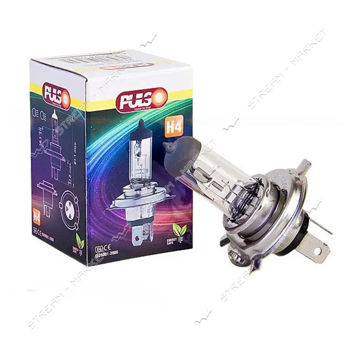 Лампа галогенная Pulso LP-4119010 H4/P43T 12v 100w clear/c/box                                      