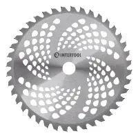 Нож Intertool DT-2239 25.4x254мм для мотокос 40-зубчатый с твердосплавными напайками                