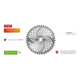 Нож Intertool DT-2239 25.4x254мм для мотокос 40-зубчатый с твердосплавными напайками                