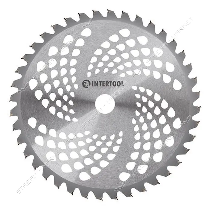 Нож Intertool DT-2239 25.4x254мм для мотокос 40-зубчатый с твердосплавными напайками                
