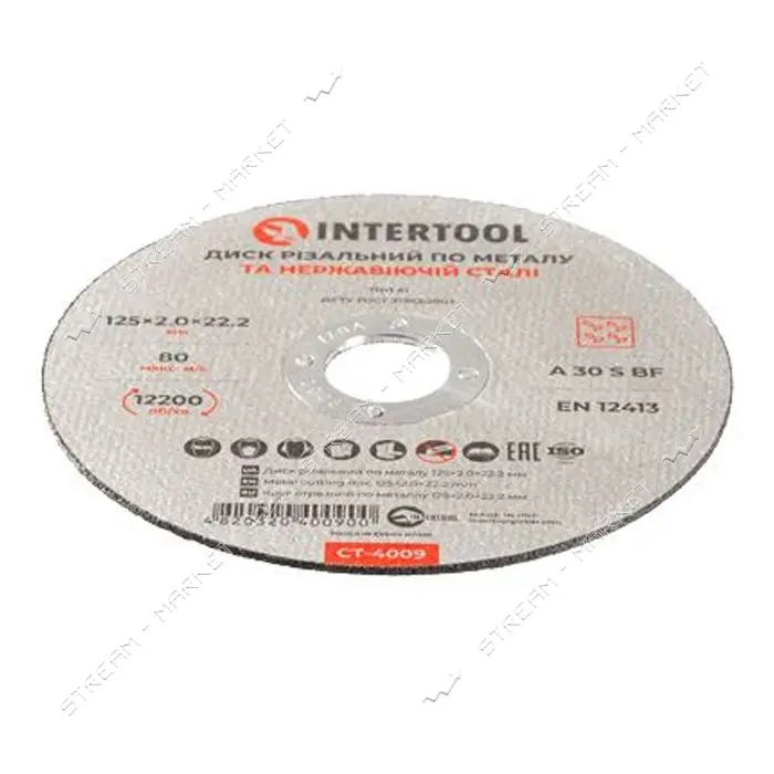 Круг отрезной по металлу Intertool CT-4009 125х2х22.2мм                                             