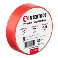 Лента изоляционная Intertool IT-0030 0.15x17мм 10м красная                                          