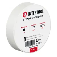 Лента изоляционная Intertool IT-0043 0.15мм x 17мм x 15м белая                                      