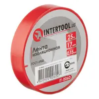 Стрічка ізоляційна Intertool IT-0060 0.15мм x 17мм x 25м червона                                    